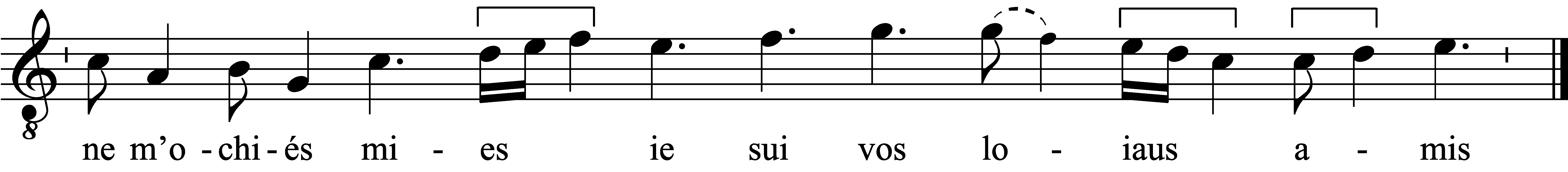 Refrain musical notation